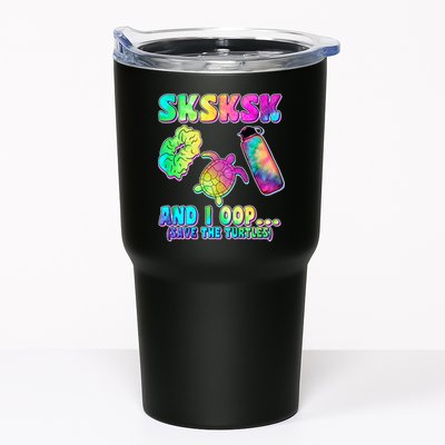 Tie Dye SKSKSK and I OOP Save the Turtles Tumbler