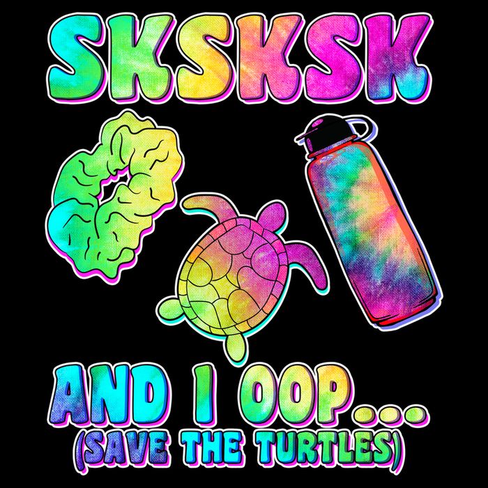 Tie Dye SKSKSK and I OOP Save the Turtles Mousepad