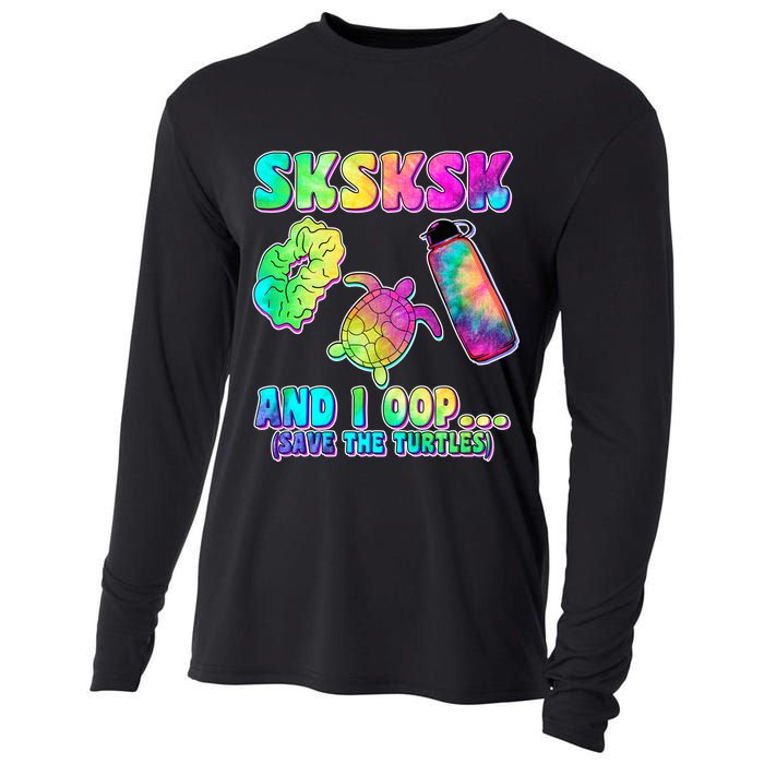 Tie Dye SKSKSK and I OOP Save the Turtles Cooling Performance Long Sleeve Crew