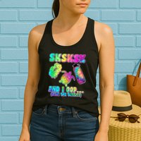 Tie Dye SKSKSK and I OOP Save the Turtles Womens Tank Top