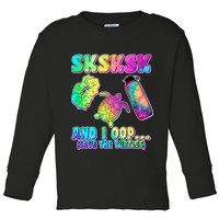 Tie Dye SKSKSK and I OOP Save the Turtles Toddler Long Sleeve Shirt