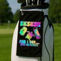 Tie Dye SKSKSK and I OOP Save the Turtles Golf Towel