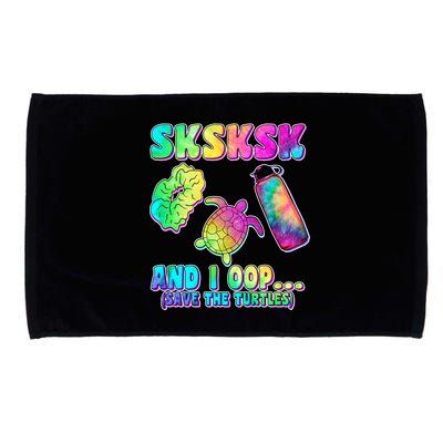Tie Dye SKSKSK and I OOP Save the Turtles Microfiber Hand Towel