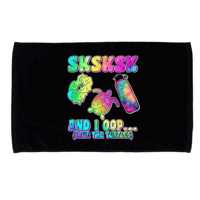 Tie Dye SKSKSK and I OOP Save the Turtles Microfiber Hand Towel