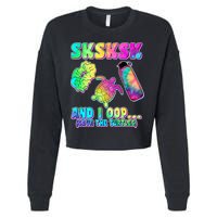 Tie Dye SKSKSK and I OOP Save the Turtles Cropped Pullover Crew