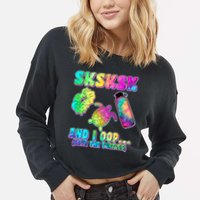 Tie Dye SKSKSK and I OOP Save the Turtles Cropped Pullover Crew