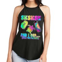 Tie Dye SKSKSK and I OOP Save the Turtles Women's Perfect Tri Rocker Tank