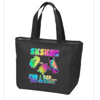 Tie Dye SKSKSK and I OOP Save the Turtles Zip Tote Bag