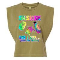 Tie Dye SKSKSK and I OOP Save the Turtles Garment-Dyed Women's Muscle Tee