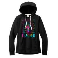 Tie Dye Teacher Typography Word Art Women's Fleece Hoodie