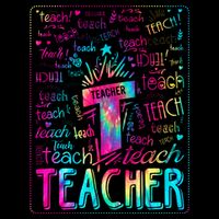 Tie Dye Teacher Typography Word Art Premium T-Shirt