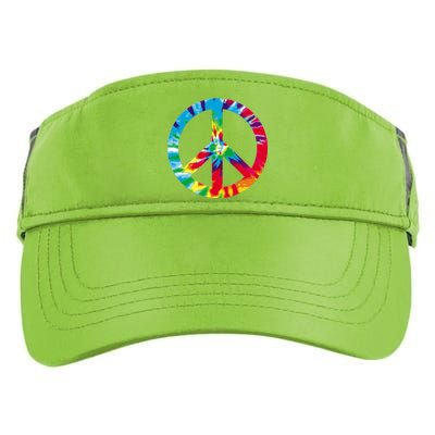 Tie Dye World Peace Sign Adult Drive Performance Visor