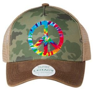 Tie Dye World Peace Sign Legacy Tie Dye Trucker Hat