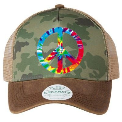 Tie Dye World Peace Sign Legacy Tie Dye Trucker Hat