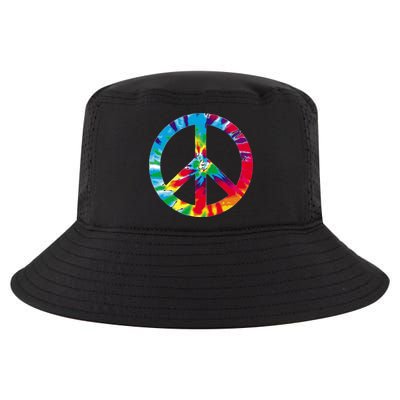 Tie Dye World Peace Sign Cool Comfort Performance Bucket Hat