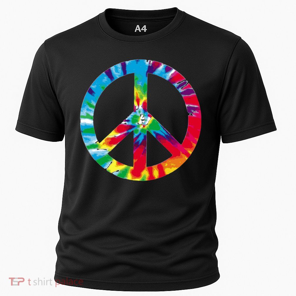 Tie Dye World Peace Sign Performance Shirt