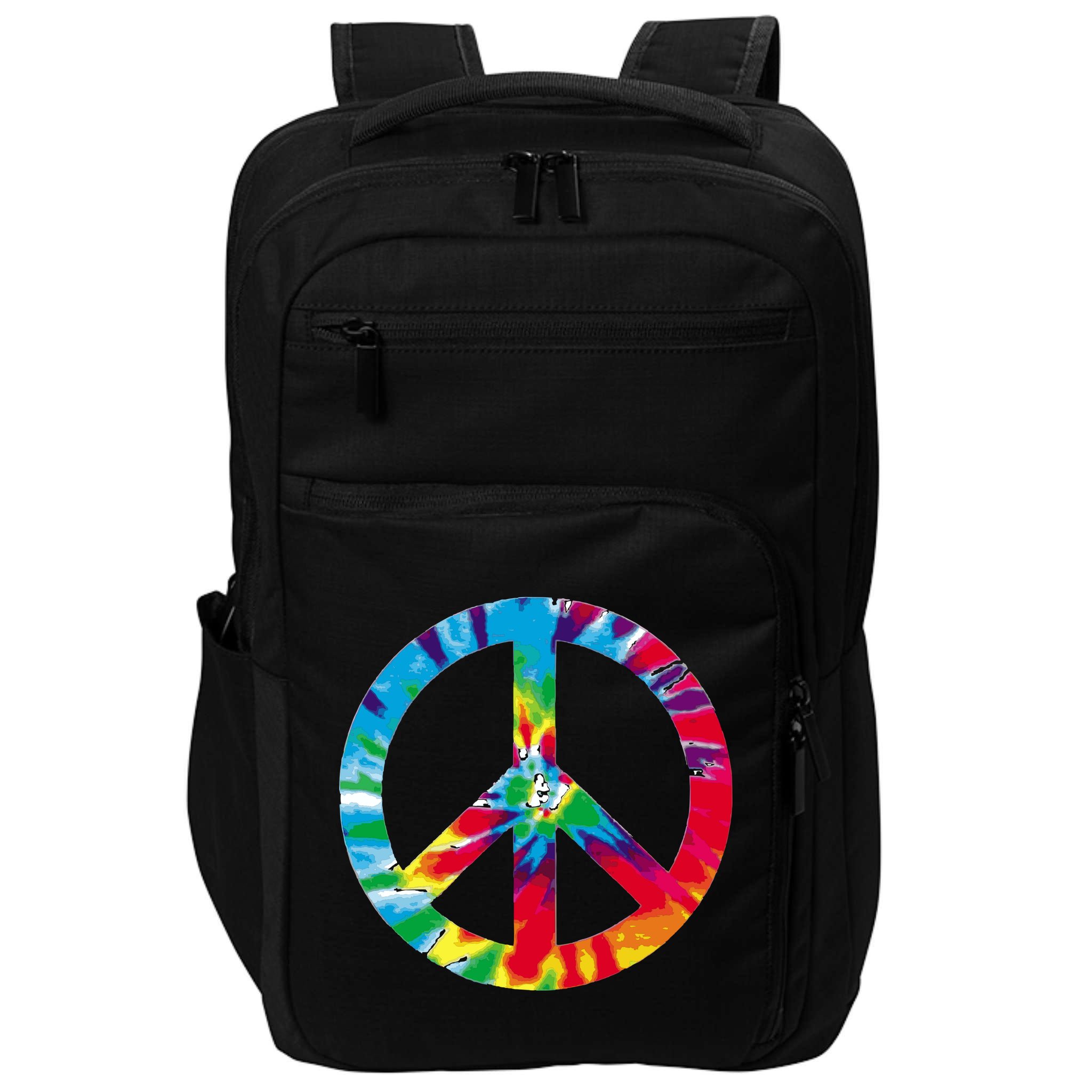 Tie Dye World Peace Sign Impact Tech Backpack