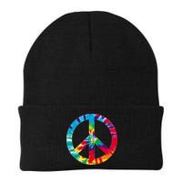 Tie Dye World Peace Sign Beanie