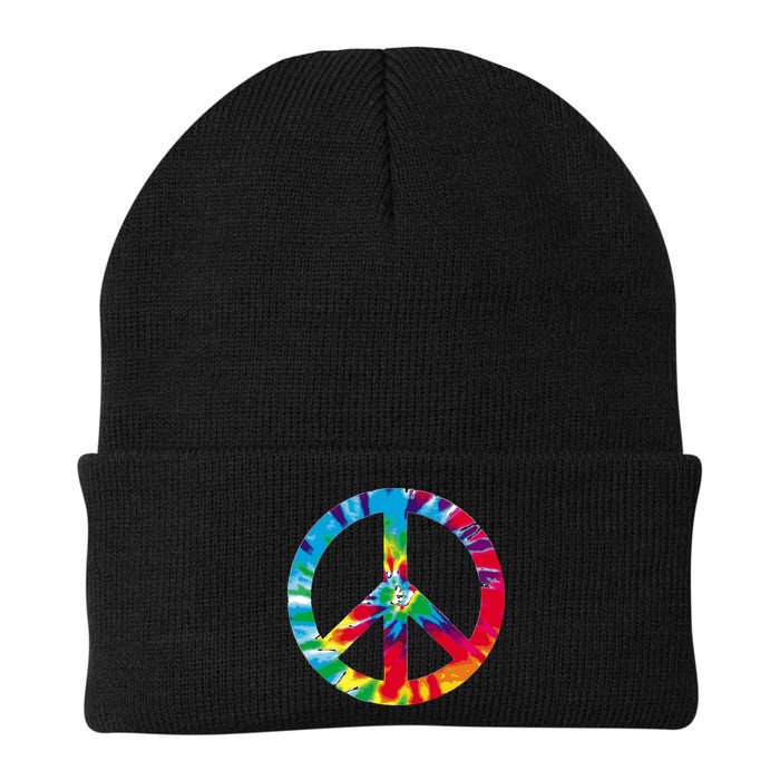 Tie Dye World Peace Sign Beanie