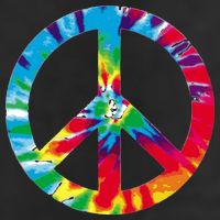 Tie Dye World Peace Sign Beanie
