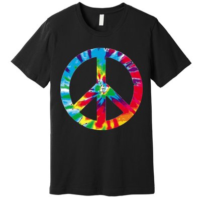 Tie Dye World Peace Sign Premium T-Shirt