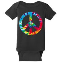 Tie Dye World Peace Sign Baby Bodysuit