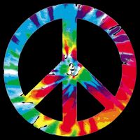 Tie Dye World Peace Sign Baby Bodysuit