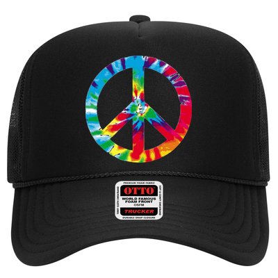 Tie Dye World Peace Sign Trucker Hat