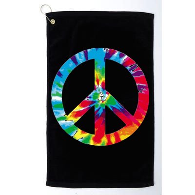 Tie Dye World Peace Sign Golf Towel