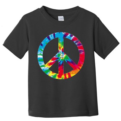 Tie Dye World Peace Sign Toddler T-Shirt