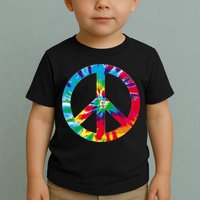 Tie Dye World Peace Sign Toddler T-Shirt