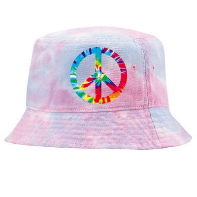 Tie Dye World Peace Sign Tie-Dyed Bucket Hat