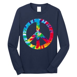 Tie Dye World Peace Sign Long Sleeve Shirt