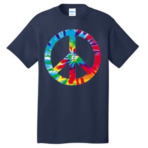 Tie Dye World Peace Sign Tall T-Shirt