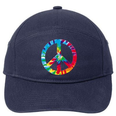 Tie Dye World Peace Sign 7-Panel Snapback Hat