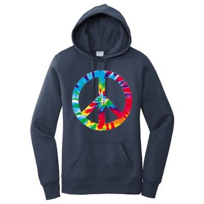 Tie Dye World Peace Sign Women's Pullover Hoodie