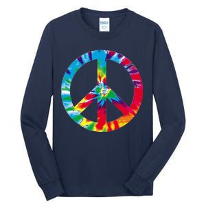 Tie Dye World Peace Sign Tall Long Sleeve T-Shirt