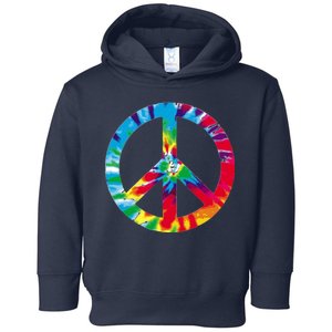 Tie Dye World Peace Sign Toddler Hoodie