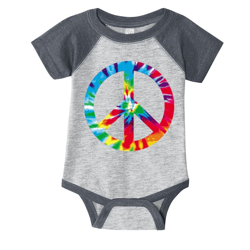 Tie Dye World Peace Sign Infant Baby Jersey Bodysuit