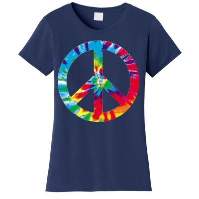 Tie Dye World Peace Sign Women's T-Shirt