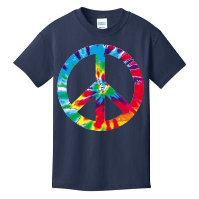 Tie Dye World Peace Sign Kids T-Shirt