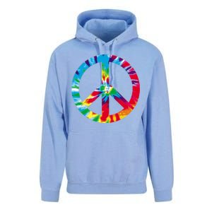 Tie Dye World Peace Sign Unisex Surf Hoodie