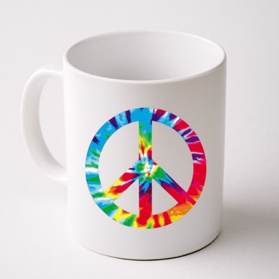 Tie Dye World Peace Sign Coffee Mug