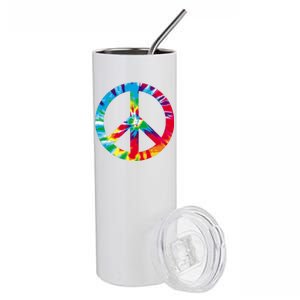 Tie Dye World Peace Sign Stainless Steel Tumbler