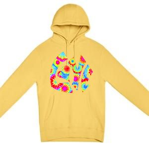 Tie Dyed Love Sign Logo Premium Pullover Hoodie