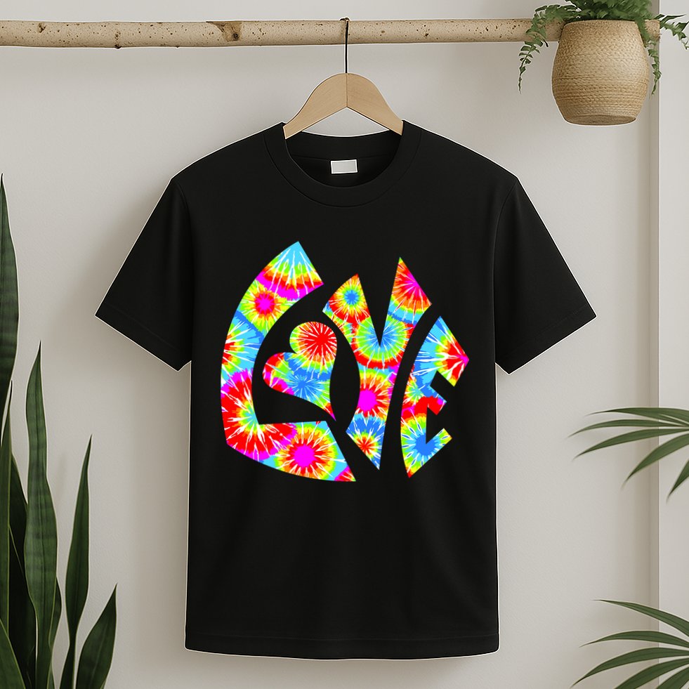 Tie Dyed Love Sign Logo T-Shirt