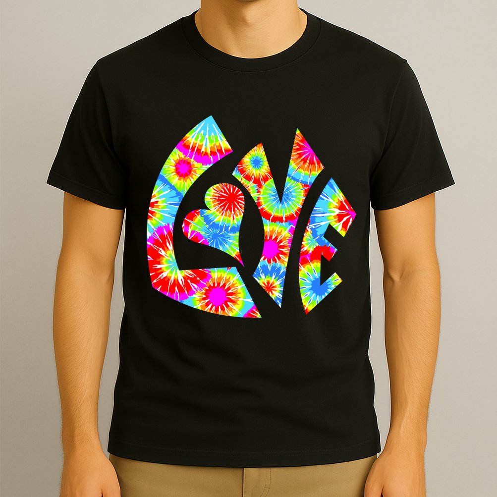Tie Dyed Love Sign Logo T-Shirt
