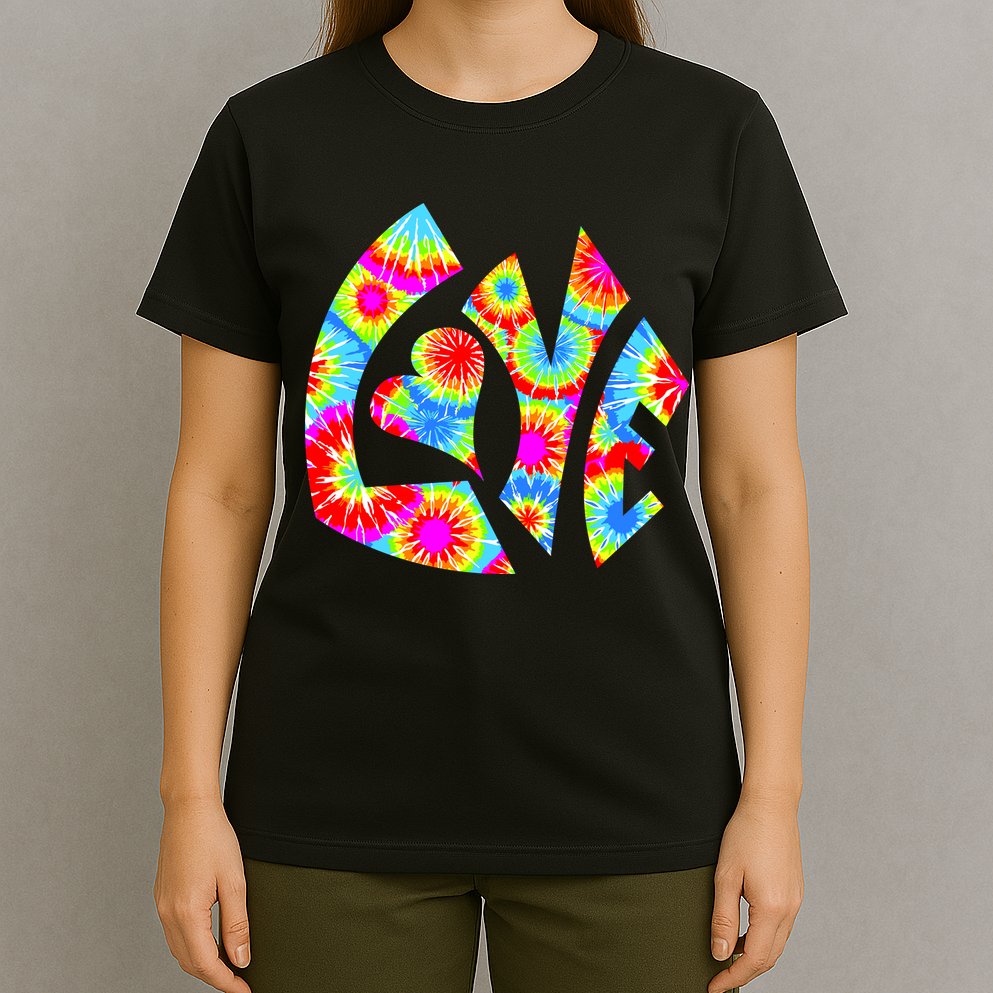Tie Dyed Love Sign Logo T-Shirt