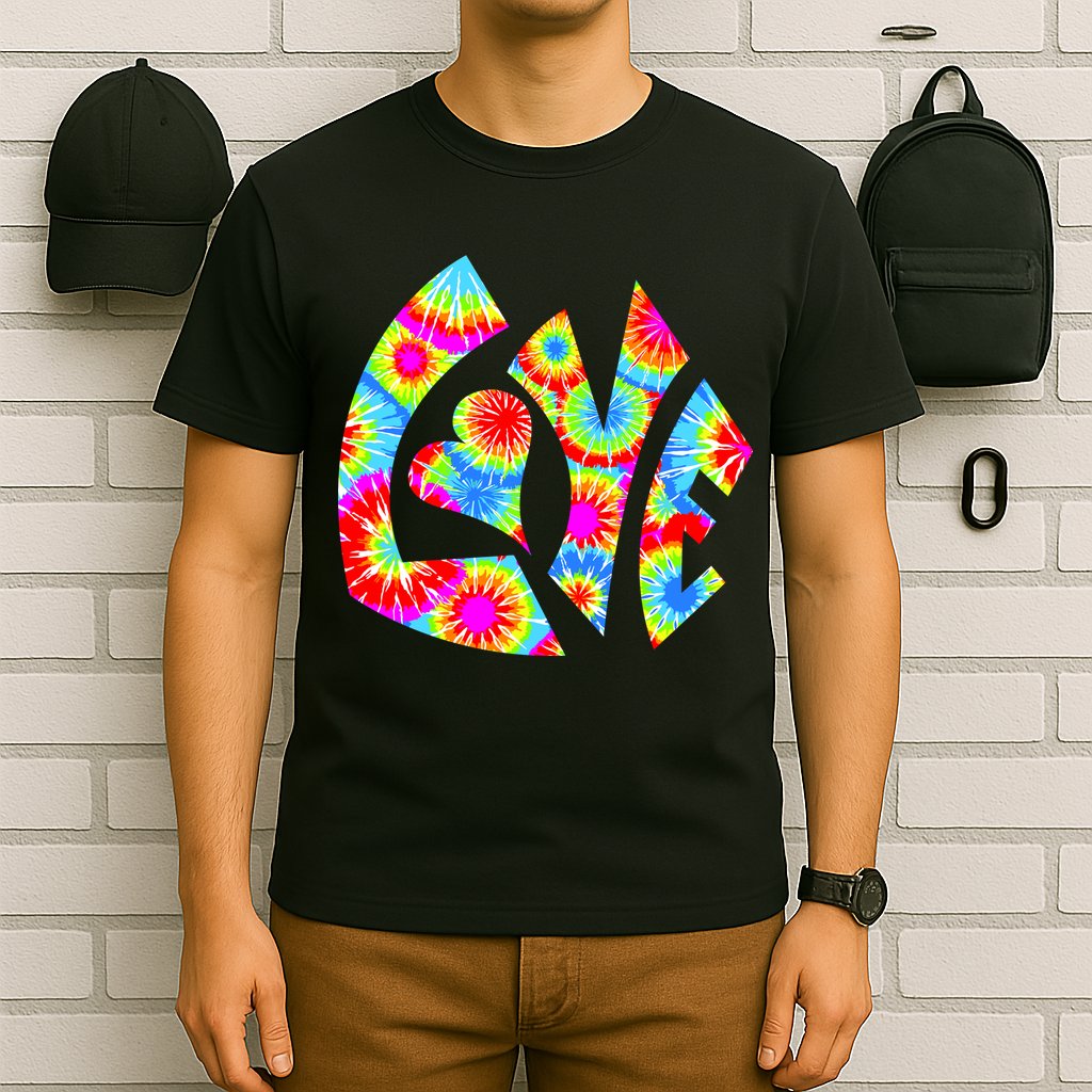 Tie Dyed Love Sign Logo T-Shirt