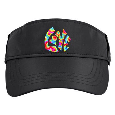 Tie Dyed Love Sign Logo Adult Drive Performance Visor
